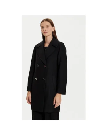 Palton dama,  304480447, Lana/Poliester/Acril, Negru, Negru