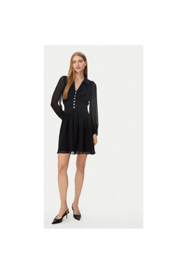 Rochie dama,  305253491, Poliester, Negru, Negru