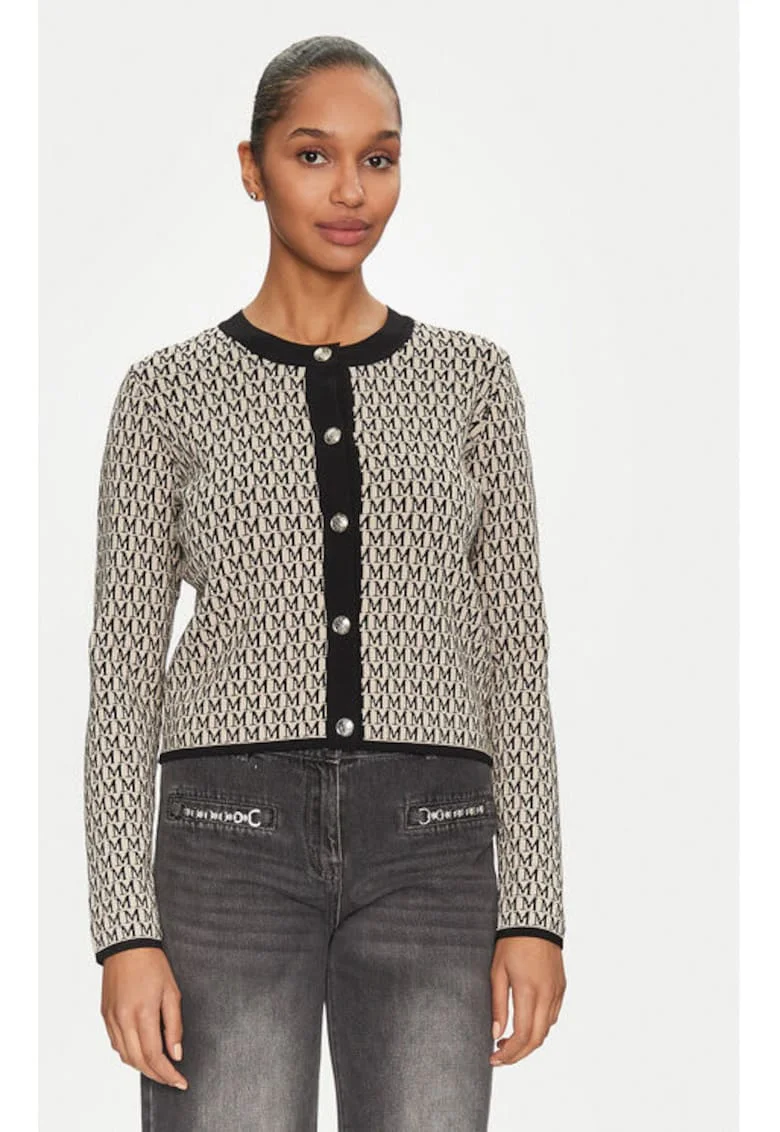 Cardigan dama,  305253170, Viscoza/Poliamida, Negru, Negru