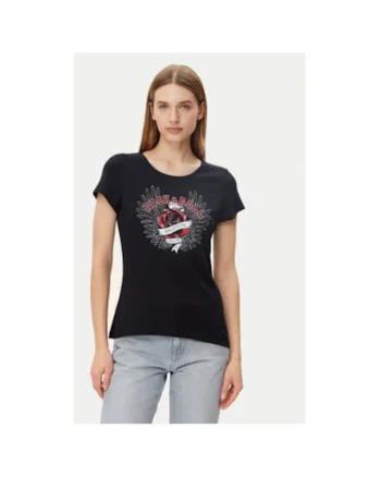 Tricou dama,  305252944, Bumbac, Negru, Negru