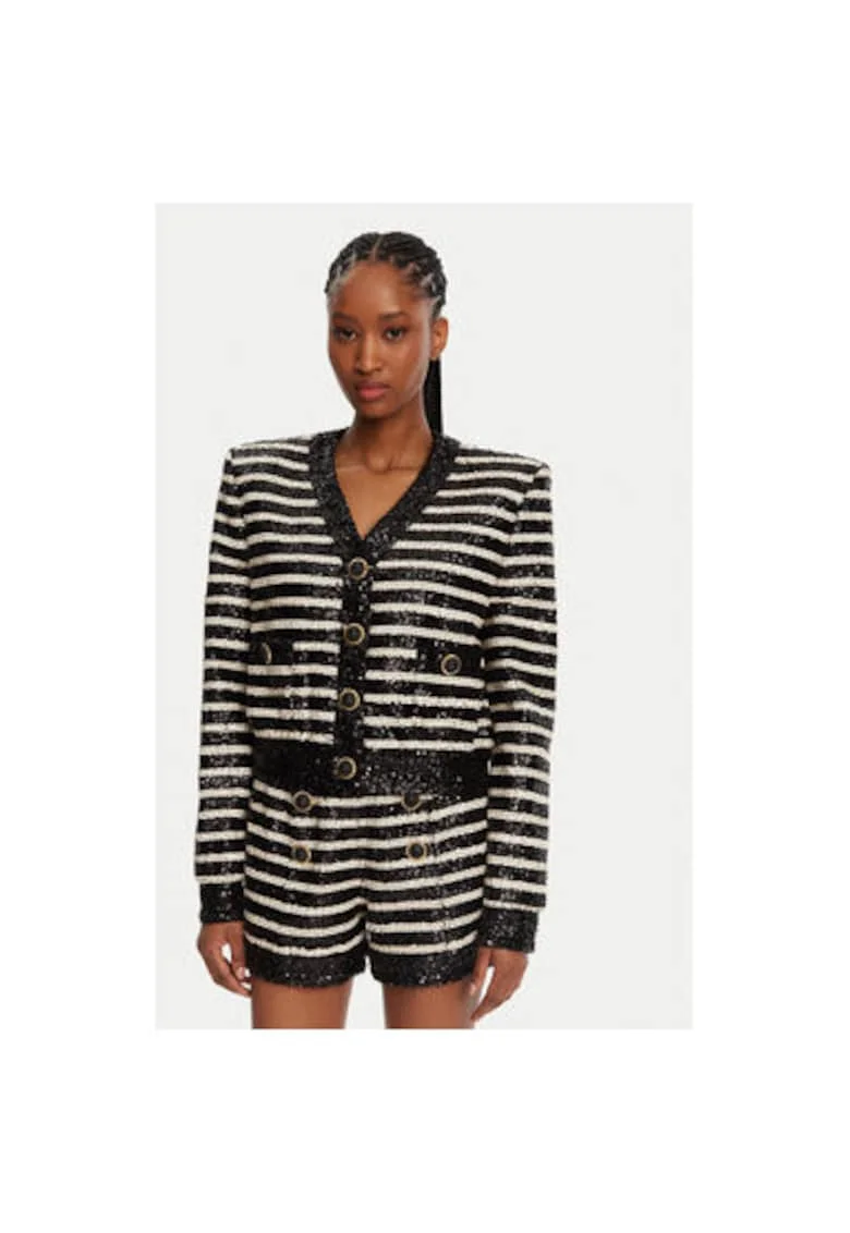 Sacou Dama,  305313713, Poliester, Acetat, Negru, Negru