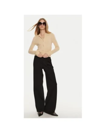 Pantaloni dama,  304525551, Viscoza/Poliamida, Negru, Negru