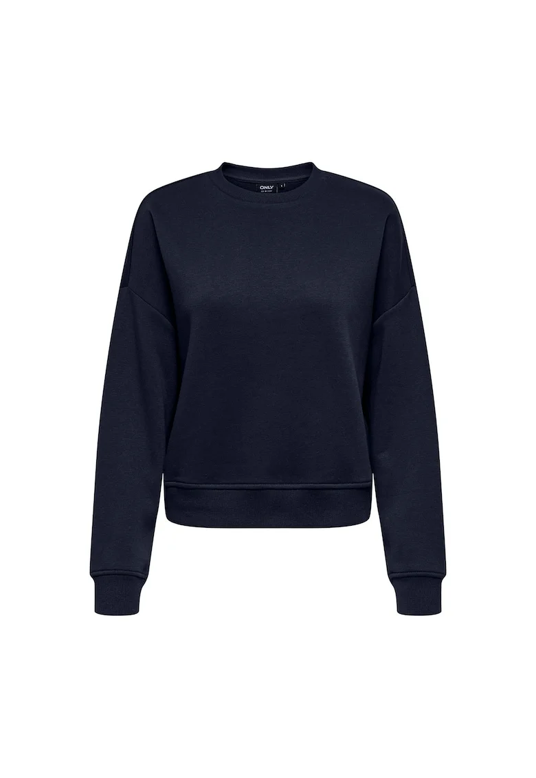 Bluza de trening relaxed-fit cu decolteu la baza gatului, Albastru