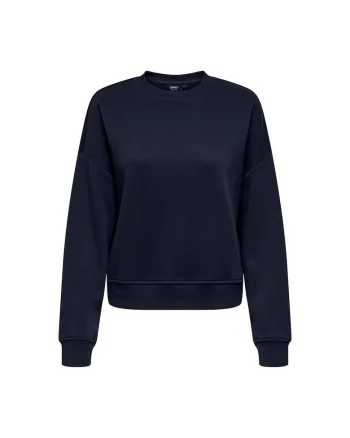 Bluza de trening relaxed-fit cu decolteu la baza gatului, Albastru