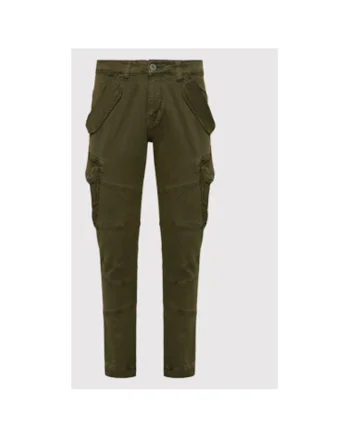 Pantaloni barbati,  207377110, Bumbac, 165421, Verde