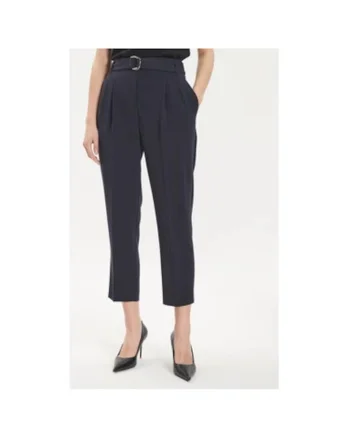 Pantaloni dama,  304437496, Acetat/Poliester, Albastru, Albastru