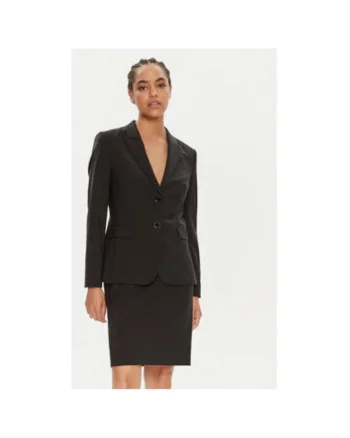Sacou dama,  304437410, Lana, Negru, Negru