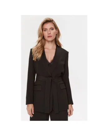 Sacou dama,  302896837, Acetat/Viscoza, Negru, Negru