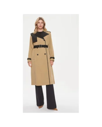 Trench dama,  303659875, Poliester, Bej, Bej