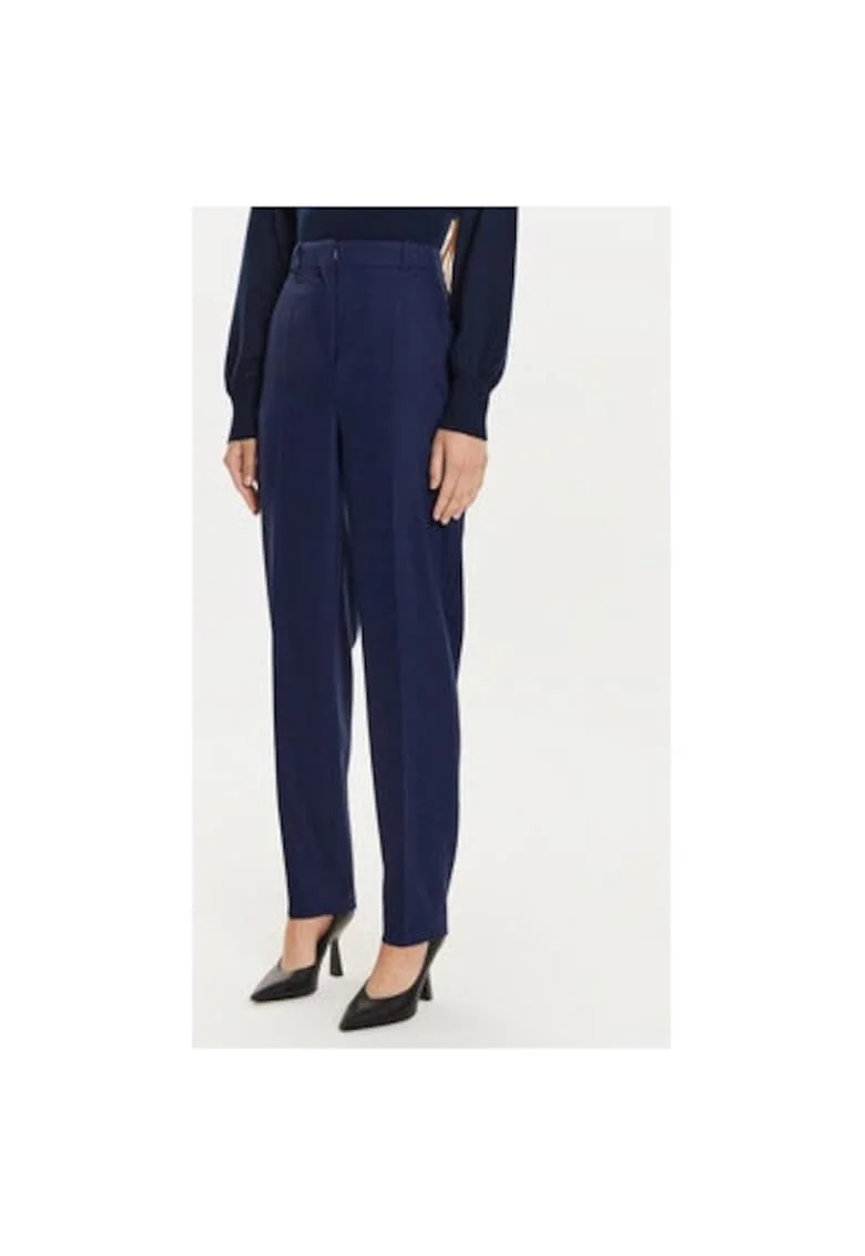 Pantaloni dama,  304334009, Lana/Poliester/Viscoza, Albastru, Albastru