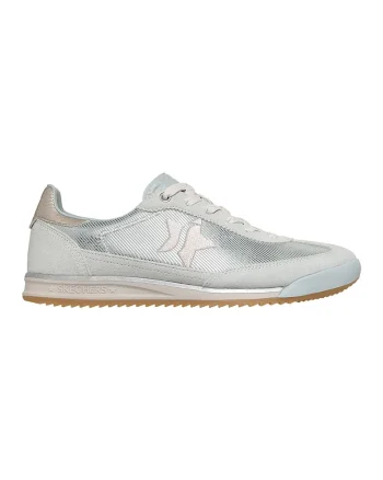 Pantofi sport SKX 92 Perfectly cu garnituri din piele intoarsa stralucitoare, Gri cenusiu/Argintiu