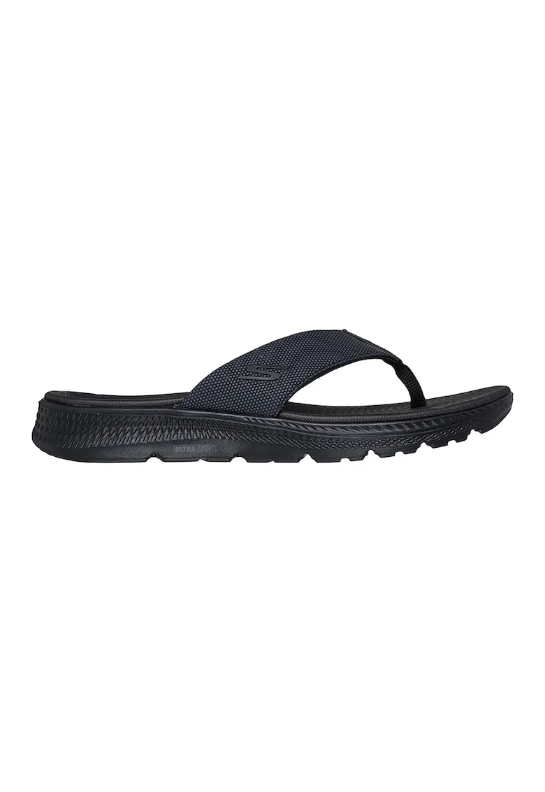 Papuci flip-flop cu model uni Go Consistent, Negru