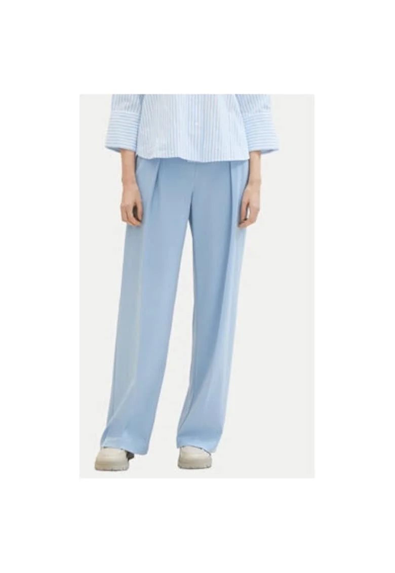 Pantaloni dama,  303522629, Poliester/Viscoza, Albastru, Albastru