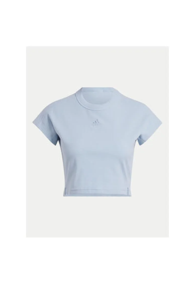 Tricou dama,  303899974, Viscoza/Bumbac/Elastan, Albastru, Albastru