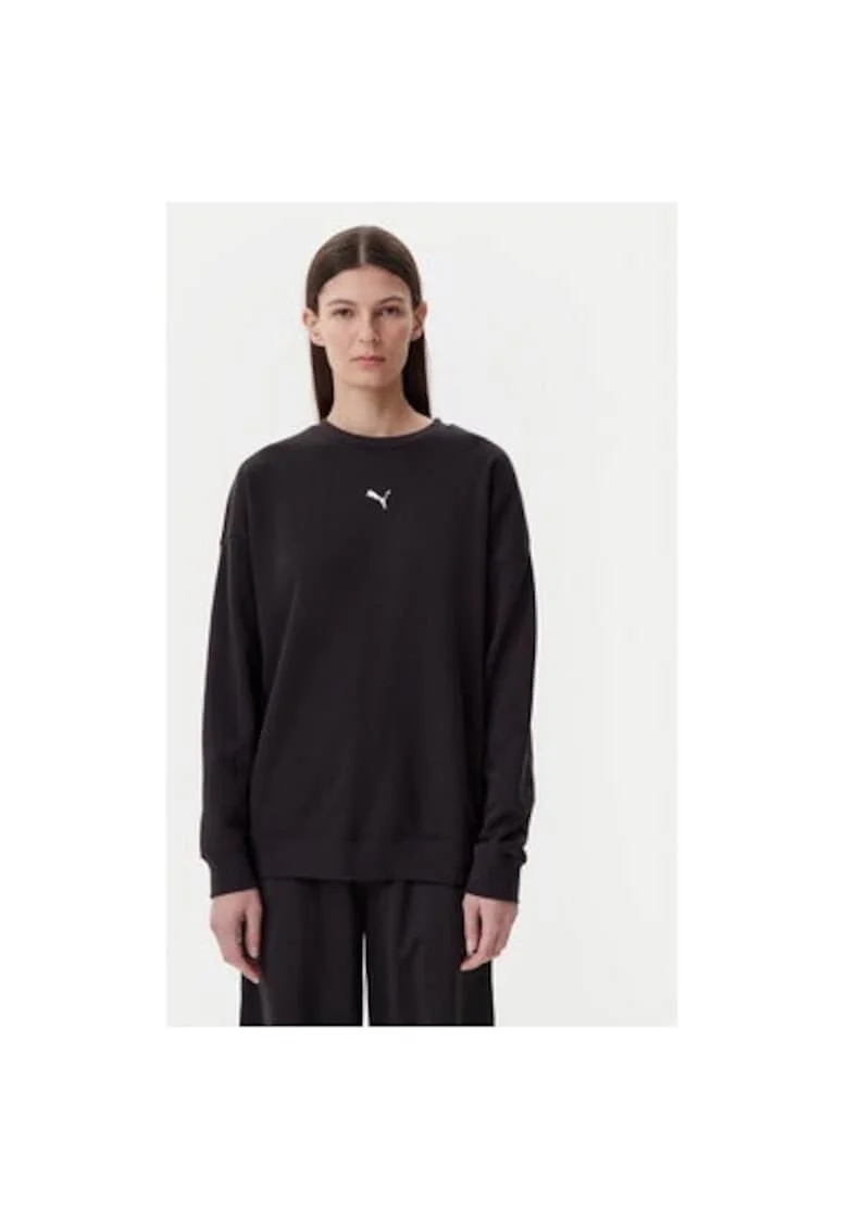 Bluza dama,  304582189, Bumbac/Poliester reciclat/Bumbac, Negru, Negru