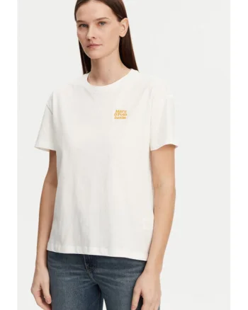 Tricou dama,  304884658, Bumbac organic, Alb, Alb