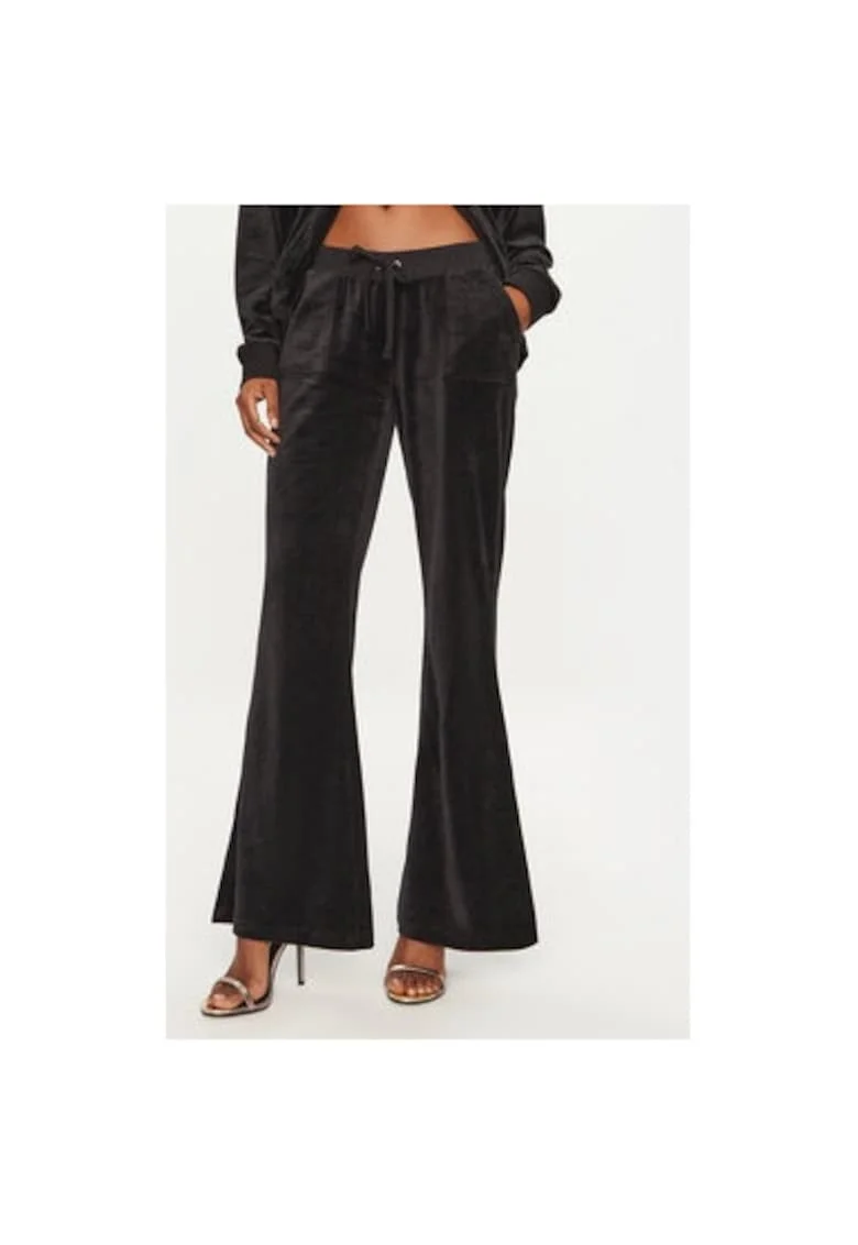 Pantaloni dama,  304459887, Bumbac/Fibre de bambus/Poliester, Negru, Negru