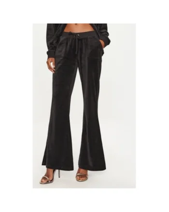 Pantaloni dama,  304459887, Bumbac/Fibre de bambus/Poliester, Negru, Negru