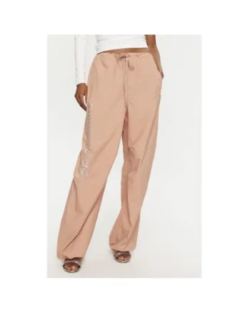 Pantaloni dama,  304461392, Poliester, Bej, Bej