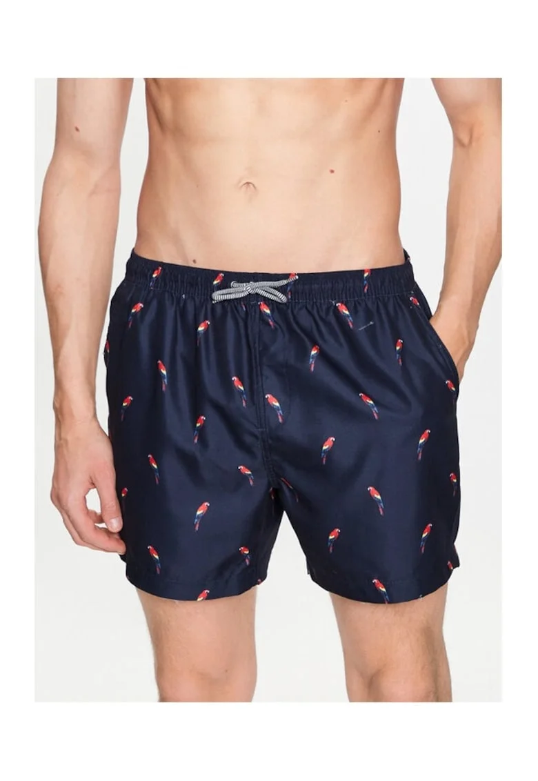 Short de baie barbati,  63476, Poliester, Bleumarin