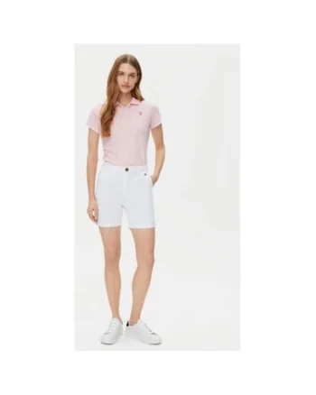 Pantaloni scurti dama,  305227454, Bumbac, Alb, Alb