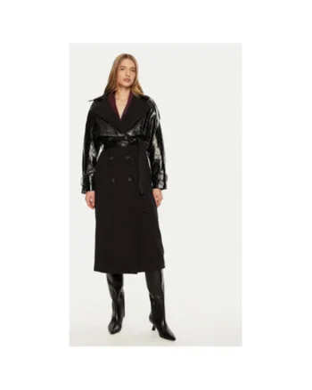 Palton dama,  304991233, Poliester/Rayon, Negru, Negru