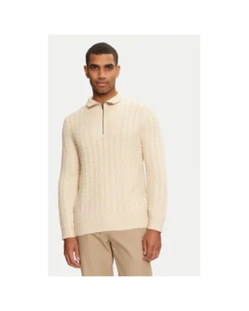 Pulover barbati,  304281068, Viscoza/Bumbac/Nylon, Bej, Bej