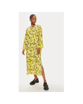 Rochie dama,  304000355, Poliester, Galben, Galben