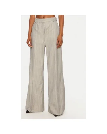 Pantaloni dama,  304891489, Poliester, Gri, Gri
