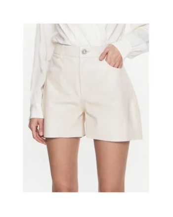 Pantaloni scurti dama,  302005802, Piele naturala, Bej, Bej