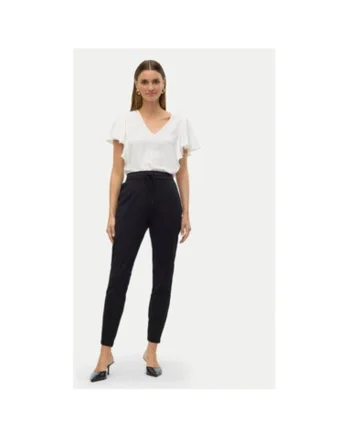 Pantaloni dama,  304470592, Viscoza/Nylon, Negru