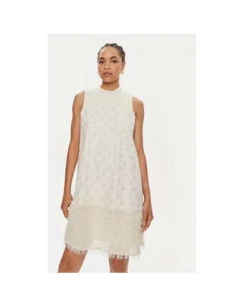 Rochie dama,  303956950, Poliester/Poliamida, Bej, Bej