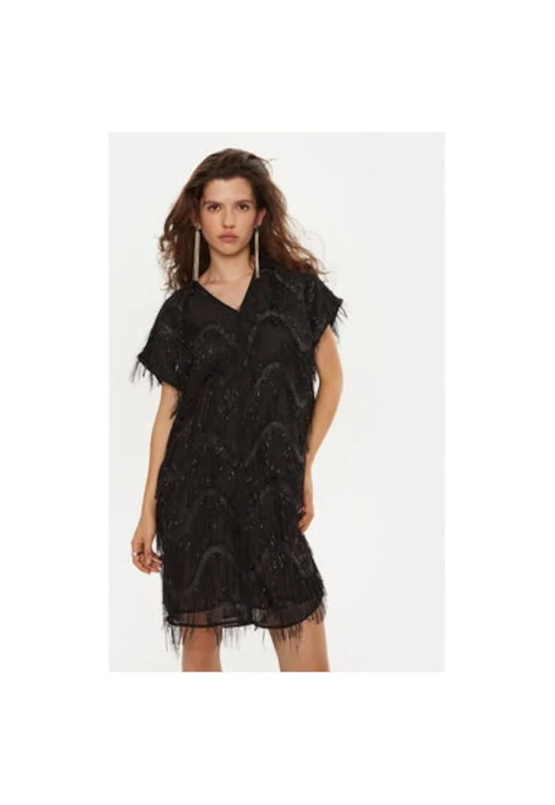Rochie dama,  304453687, Poliester, Negru, Negru