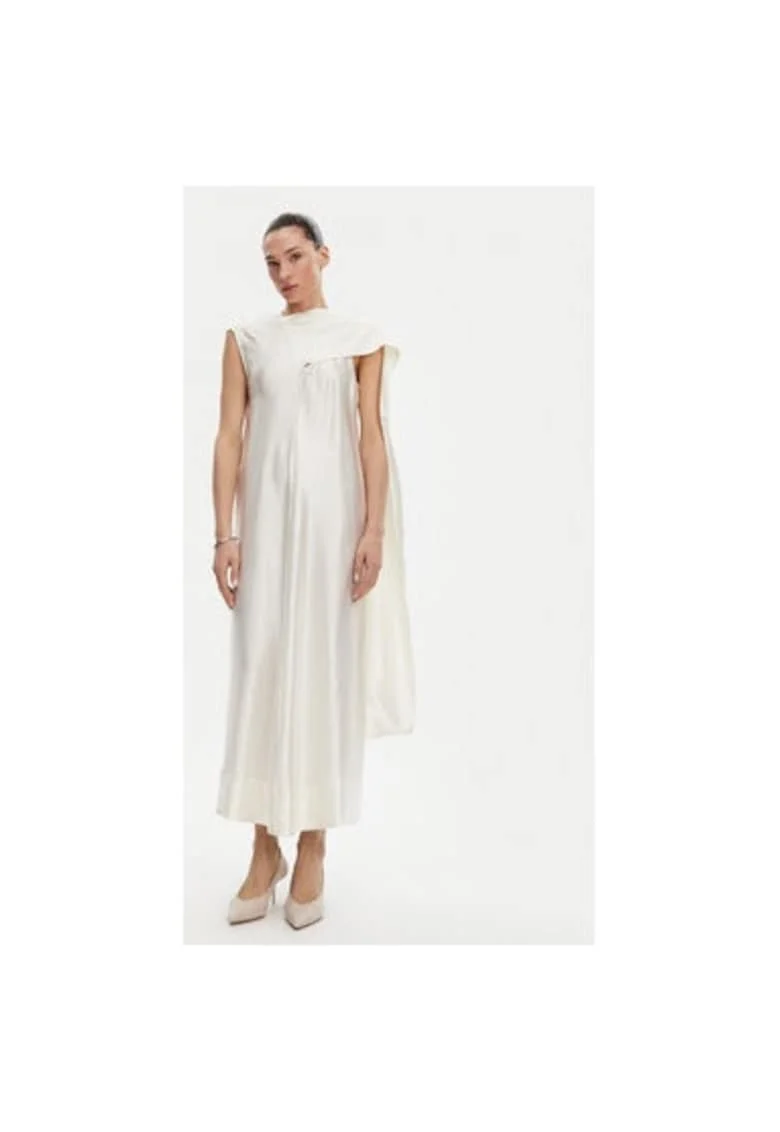 Rochie dama,  304928192, Acetat, Alb, Alb