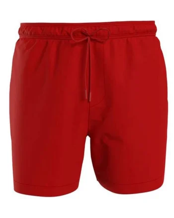 Pantaloni de inot pentru barbati,  Poliester, Rosu, Rosu