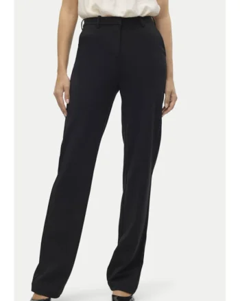 Pantaloni dama,  304509162, Poliester/Viscoza, Negru