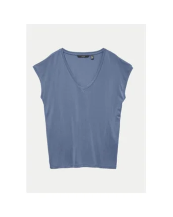 Tricou dama,  304785757, Modal/Poliester, Albastru, Albastru