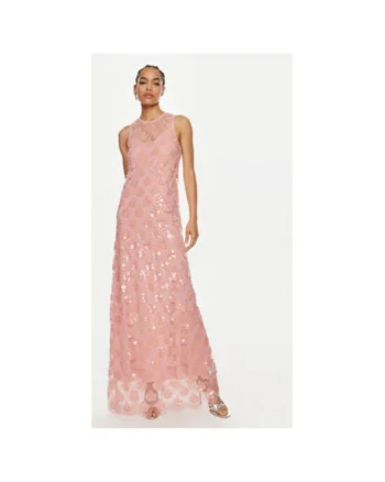 Rochie dama,  304471711, Poliester reciclat, Roz, Roz