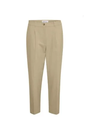 Pantaloni dama,  302183739, Poliester/Viscoza, Bej, Bej