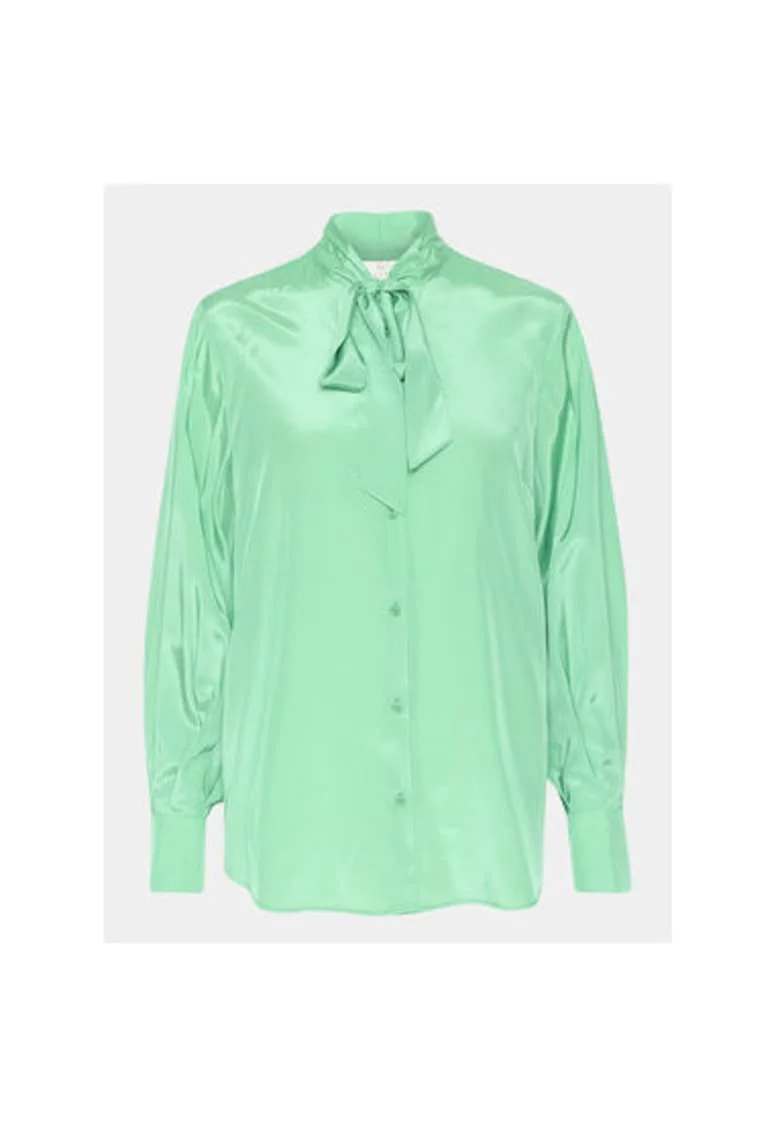 Camasa dama,  304099304, Poliester/Viscoza, Verde, Verde