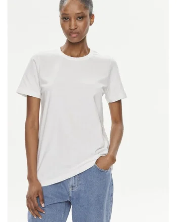 Tricou dama,  304005176, Bumbac organic, Alb, Alb