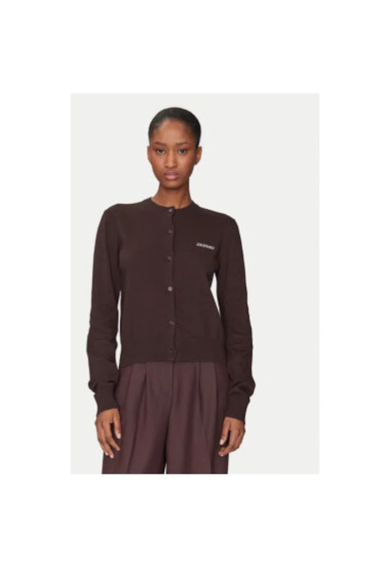 Cardigan dama,  305214379, Bumbac/Lana, Maro, Maro