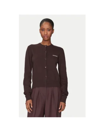 Cardigan dama,  305214379, Bumbac/Lana, Maro, Maro