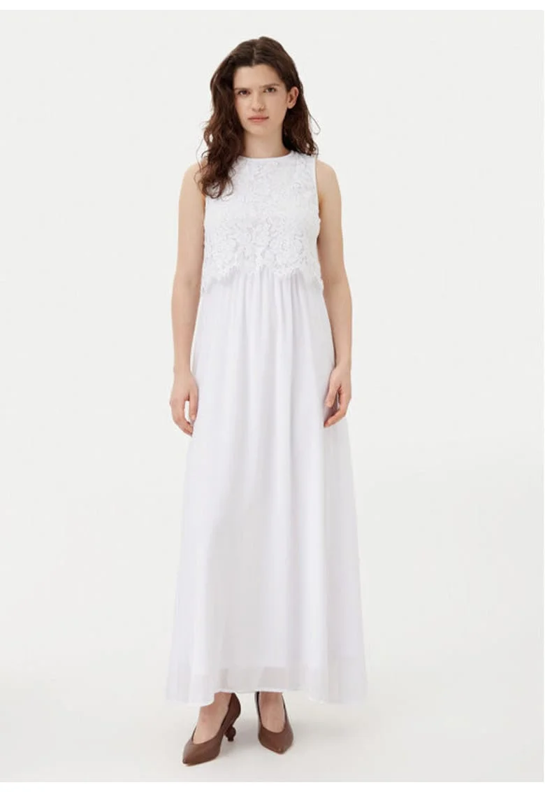 Rochie dama,  304903076, Poliester reciclat/Poliester, Alb, Alb