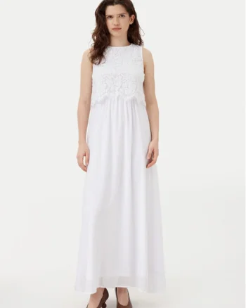 Rochie dama,  304903076, Poliester reciclat/Poliester, Alb, Alb