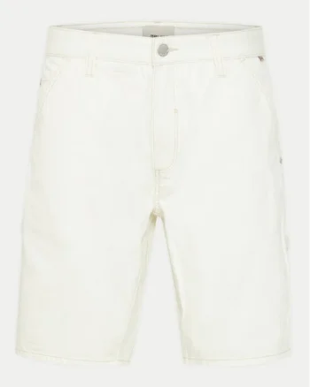 Pantaloni scurti barbati,  303530440, Bumbac, Alb, Alb