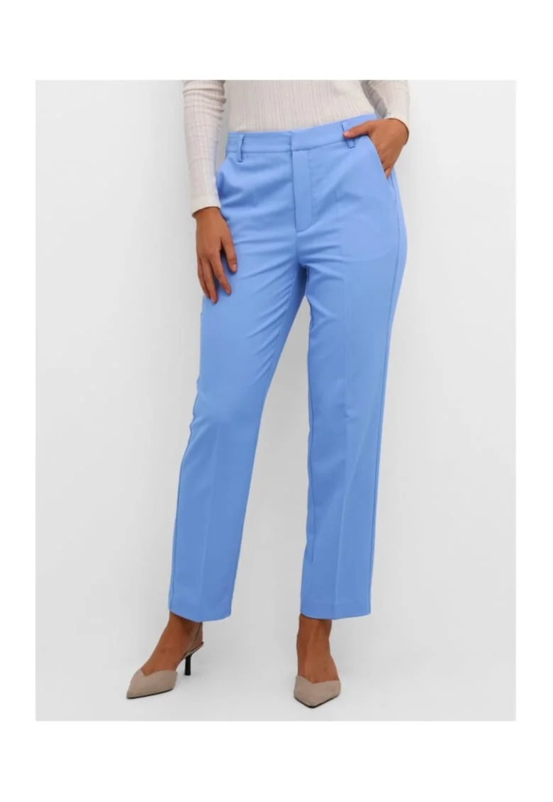 Pantaloni dama,  582142, Albastru, Poliester