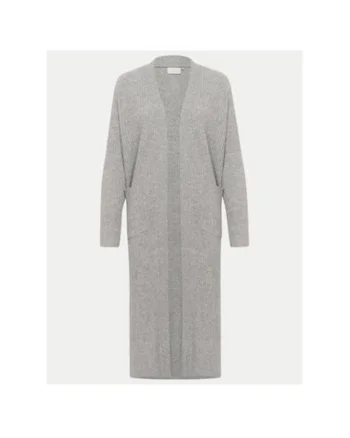 Cardigan dama,  Poliester reciclat/Poliamida, Gri, Gri