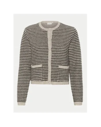 Cardigan dama,  304751929, Acril/Poliester reciclat/Poliamida, Bej, Bej
