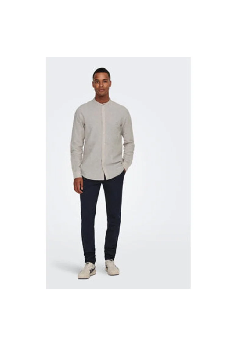 Pantaloni barbati,  302890804, Viscoza/Poliester, Albastru, Albastru